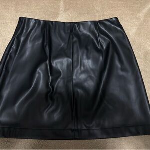 Calvin Klein Jeans Black Mini Skirt faux leather.
